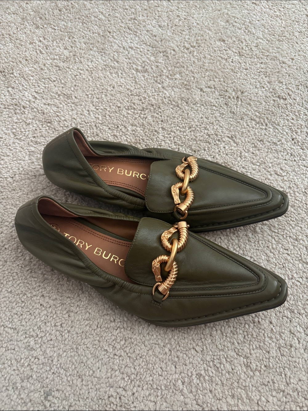 Tory Burch Jessa Pointed Toe Flat Loafers